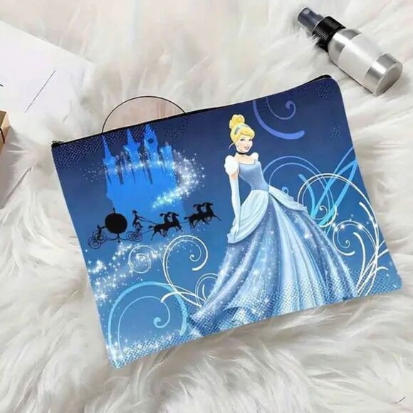 Cinderella Themed Toiletry Makeup Canvas Bag - Picture 5 of 6